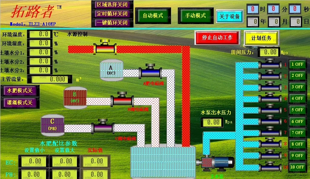 Intelligent Hydroponic Fertilizer System with LCD Control Screen