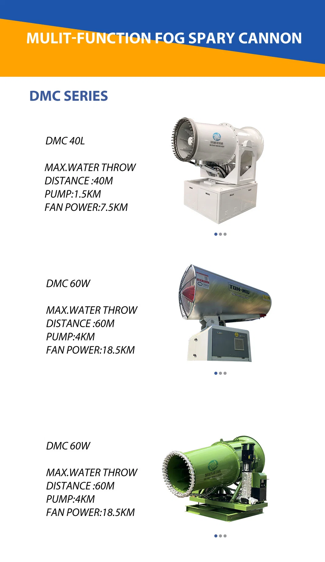 Dust Control Misting Gypsum Water Mist Blower Cannon Evaporation System